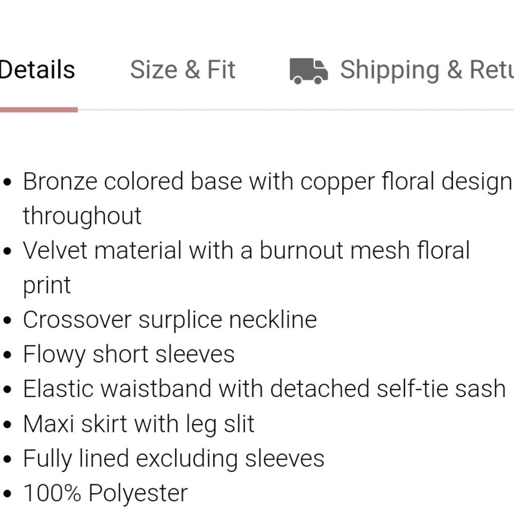 Copper Velvet Maxi Dress